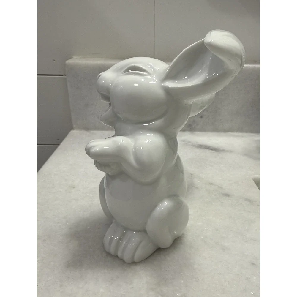 Vintage Rosenthal Germany Porcelain White Laughing Bunny Rabbit Figurine 6